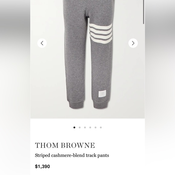 Navy thom browne navy sweat pants size 4=xl will fit m-l with gold detail - Picture 9 of 9